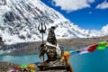 Buddha Image And Tilicho Lake