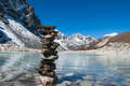 Harmony And Balance Stones And Sacred Lake Near Gokyo