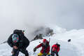 Climbers On Way To Summit Of Lobuche