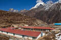 Mountain Lodge View In Khumbu Valley, Everest Region, Sagarmatha National Park, Nepal
