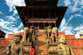 Old Buddhistic Statues On Bhaktapur Square  Kathmandu, Nepal
